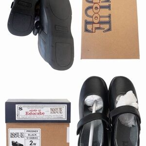 School Issue Black Dress Shoes for Kids